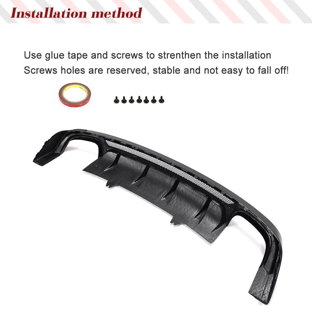 For Audi A5 Sline S5 B9 Sportback 2017-2019 Rear Chin Lower Protective Guard Body Kits Cararbon Fiber Car Rear Diffuser Spoiler view 4