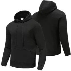 Fashion Autumn Fleece Hoodies Men's Women's Solid Color Winter Loose Sweatshirts Outdoor Sports Casual Hooded Pullover Unisex