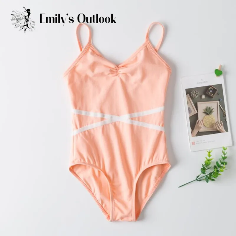 ขายส่งหญิงบัลเล่ต์ Leotard Princess Camisole Jumpsuit เอวกำมะหยี่สายทีม Slim Basic ยิมนาสติกเสื้อผ้าเด็กสเก็ต