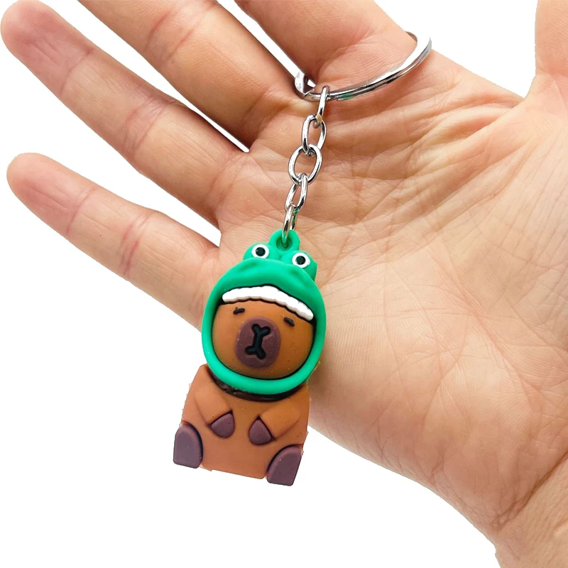 Cute Capybara Keychain Holiday Gifts Car Keys Anime Accessories Creative Bag Pendant Kawaii Car Keys Keyrings Car Interior