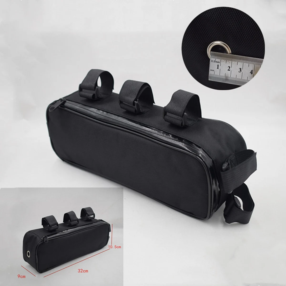 Bicycle Beam Bag Battery Controller Hanging Fixed Tube Frame Bike Bag Li-Ion Storage Waterproof 32X9X10.5cm Cycling
