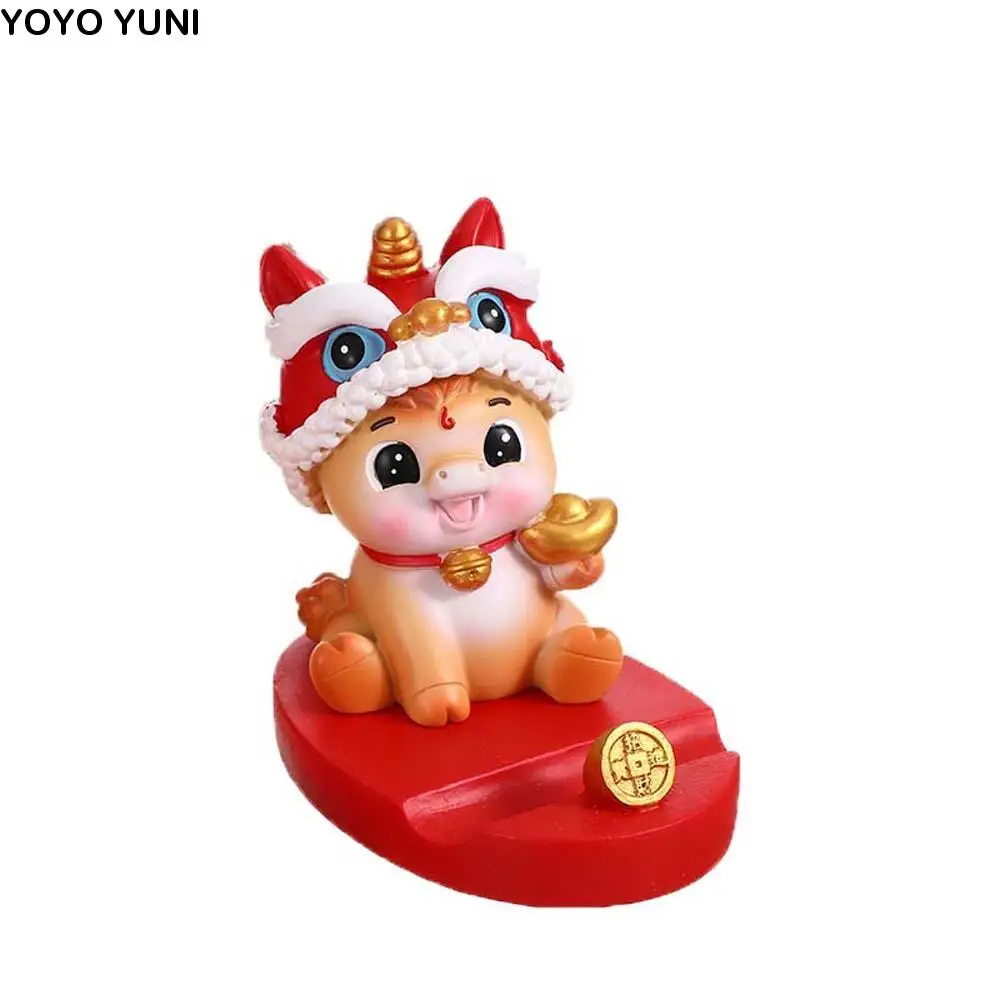 

Поделки из смолы, украшения для танца льва, талисман, китайский стиль, фигурки на год лошади, реалистичный фестиваль, декоративная подставка для мобильного телефона