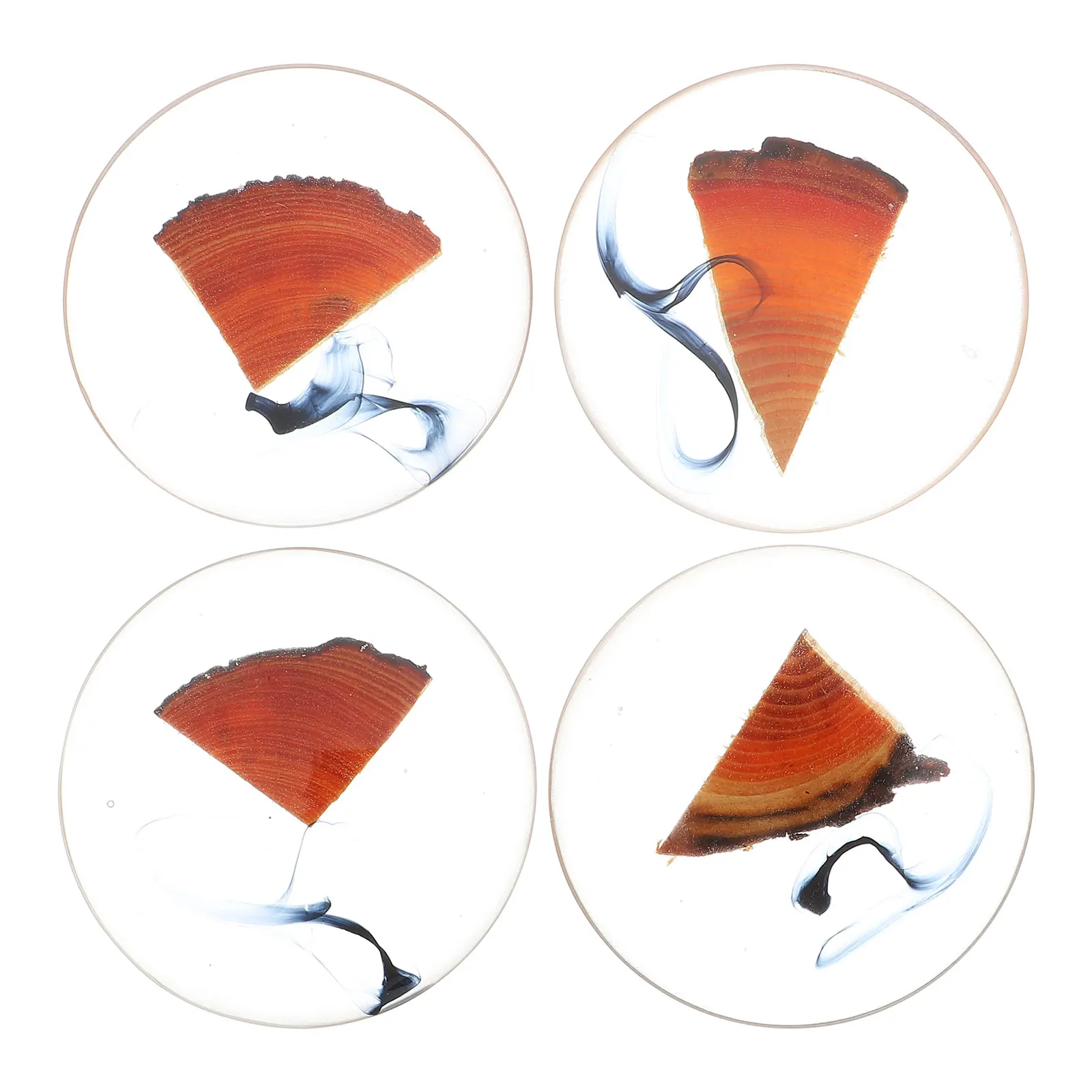 

4pcs Resin Holder Heat Insulated Cup Pad Decorative Table For Coffee Cups Mugs Wine Glasses Home Office Decorative Coaster Resin