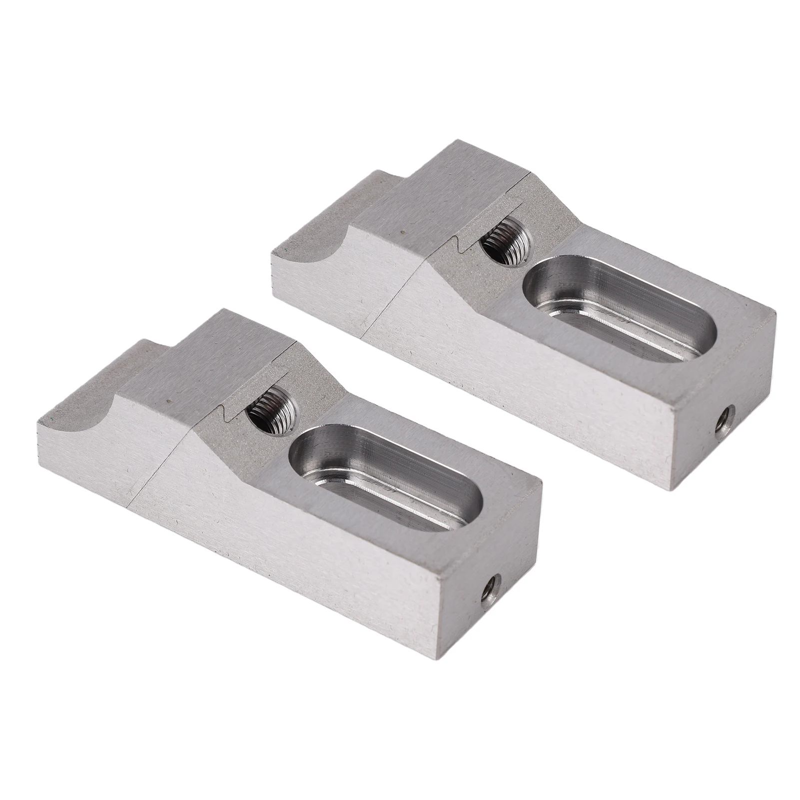 2PCS Side Clamp Vise S136H Mold Steel Hardened M8 Arc Jaw Low Profile Toe Clamps for Milling CNC Machine Workholding