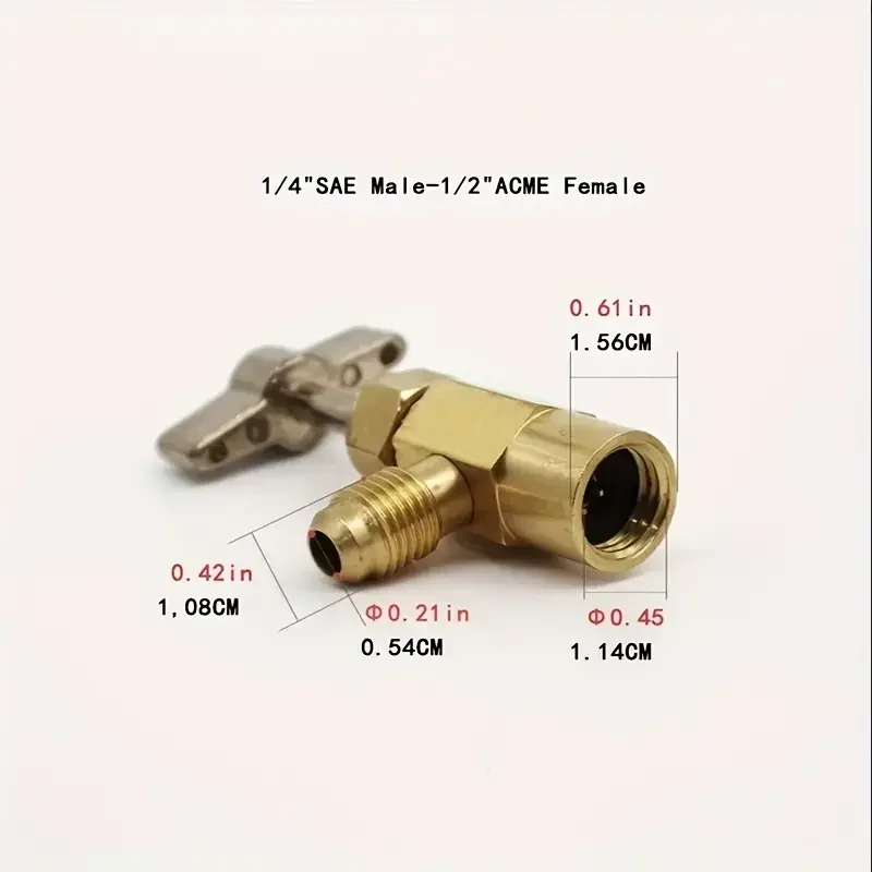 Air Can Tap Valve For Car A/C & Refrigerator Self-Piercing Bottle Opener Adapter With 1/4