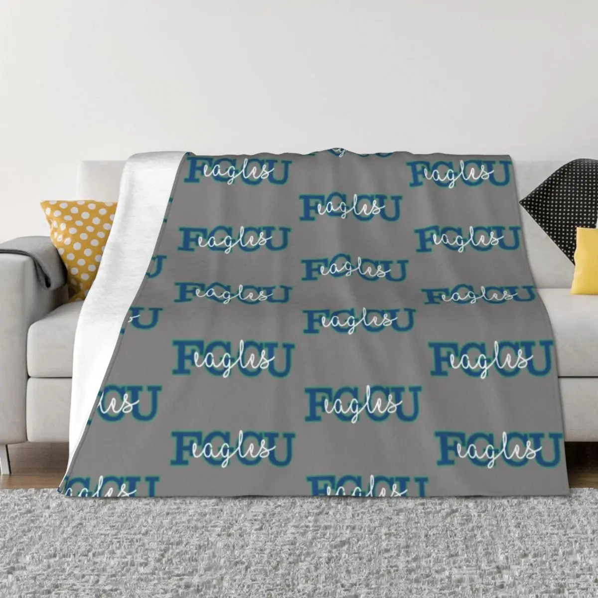 

Florida Gulf Coast Eagles Throw Blanket Cute Plaid Baby Moving Travel Blankets