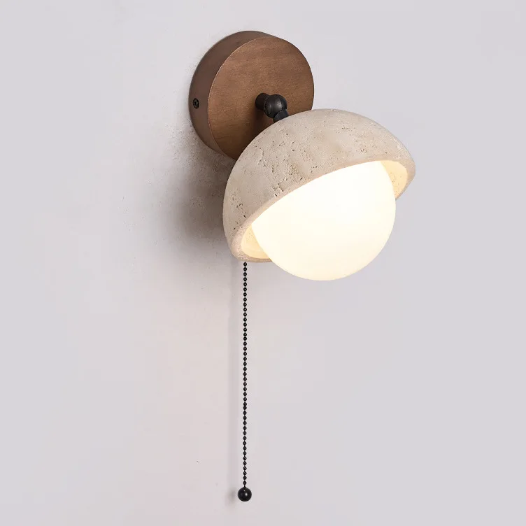 

Mid-Century Nordic Creamy Style Bud-Shaped Zipper LED Wall Lamp - for Bedroom Bedside, Living Room Background Wall