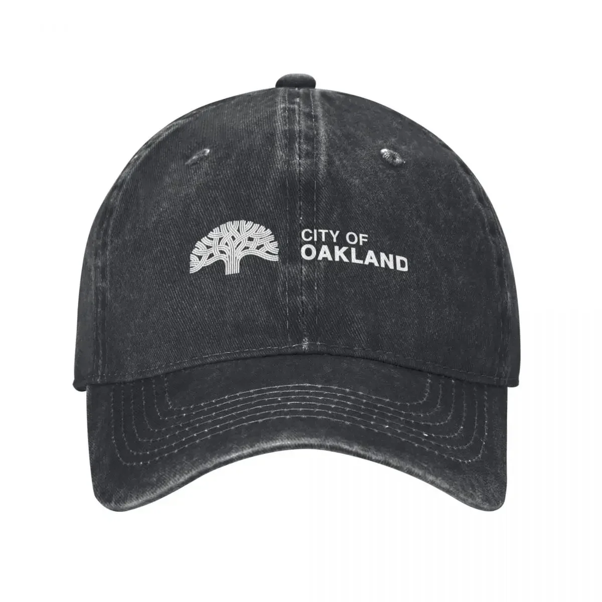 Official logo of the City of Oakland, California -White Baseball Cap Designer Hat tea Hat fun hats Baseball Men Women's