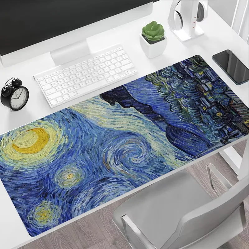 

Oil Painting Mouse Pad Art HD Large Size Game Computer Accessories Rubber Keyboard pad XL XXL Home desk mat Office rug anti-slip