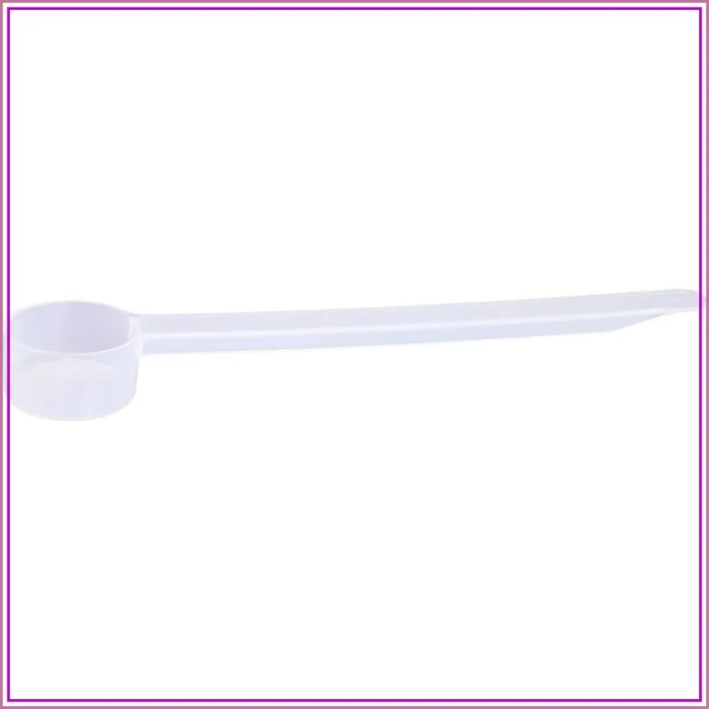 

5cc Long Handle Measuring Scoop (1 Teaspoon / 5mL) - Heavy-Duty Plastic Spoon for Powders, Supplements, and Spices, 100-Pack