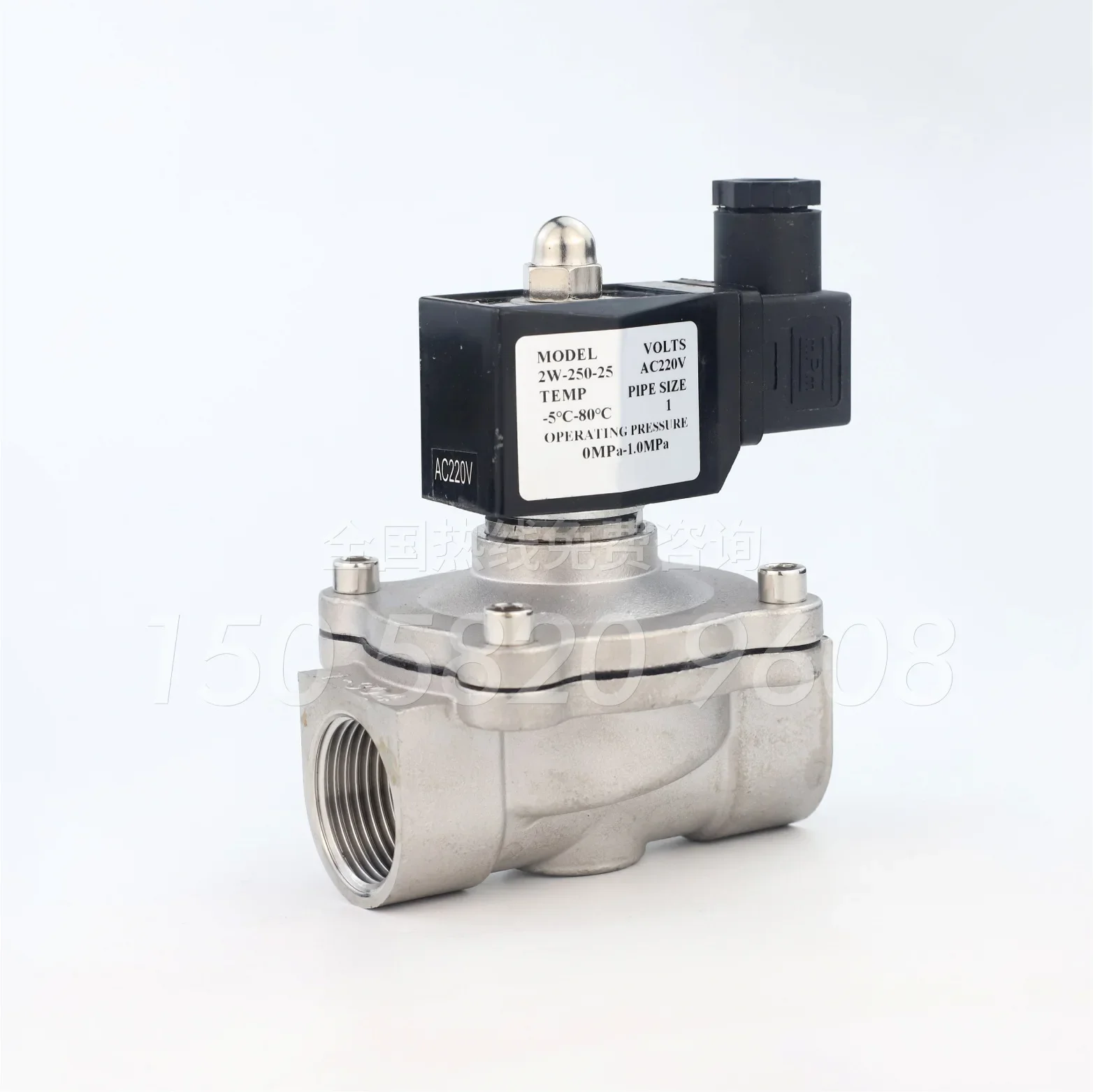 

Outdoor Waterproof Stainless Steel Solenoid Water Valve 220V 24V Air Valve Electric Control Water Normally Closed Switch DN15 20