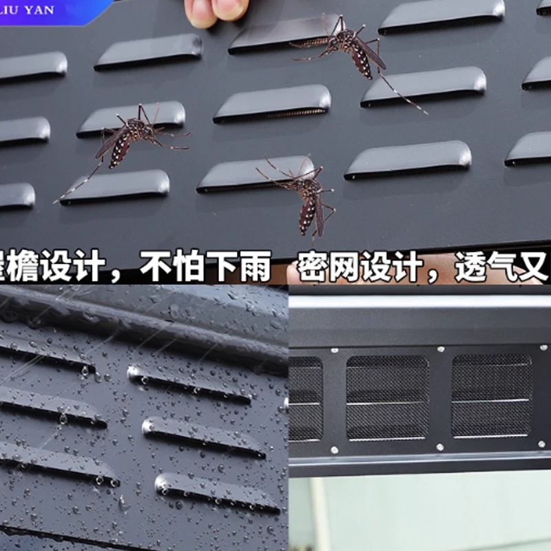 

For 2021-2024 Toyota Sienna/Grevia Car rear window blinds ventilation panel decorative cover rainproof exterior accessories