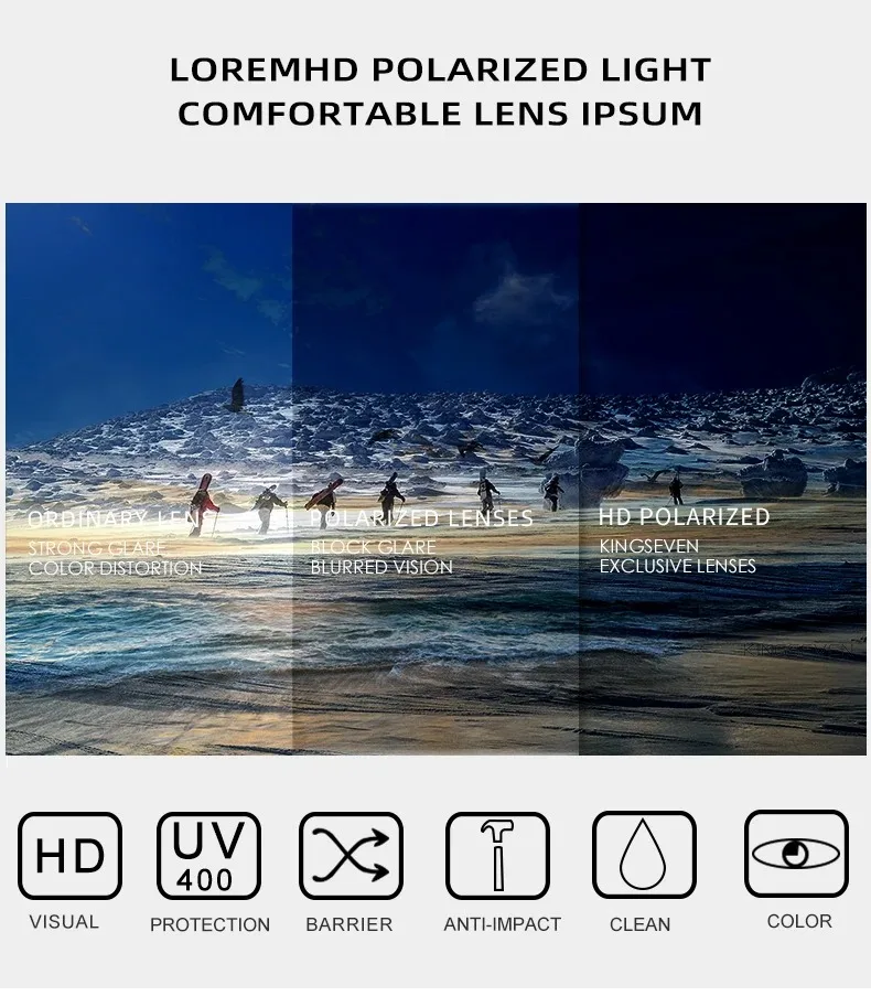 Kings even radfahren anti-uv sonnenbrille männer frauen fahrrad brille uv400 polarisiertes fischerrad klettern großformat ige sport brillen – Detail 2