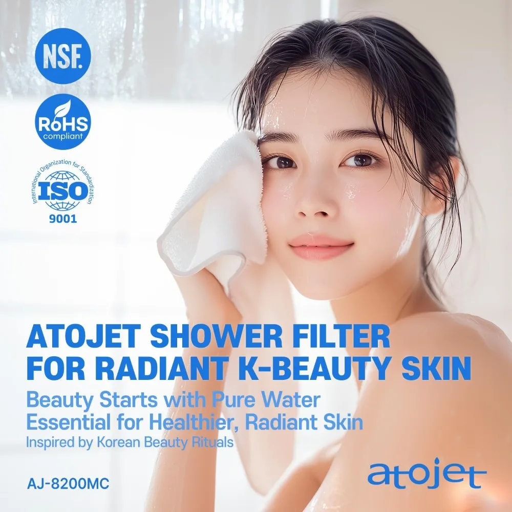 فلتر دش للعناية بالبشرة K-Beauty – فلاتر كربون نقية للبشرة الناعمة والشعر الأملس |   مرشح مركب الكربون لتر إعلان 6 أشهر