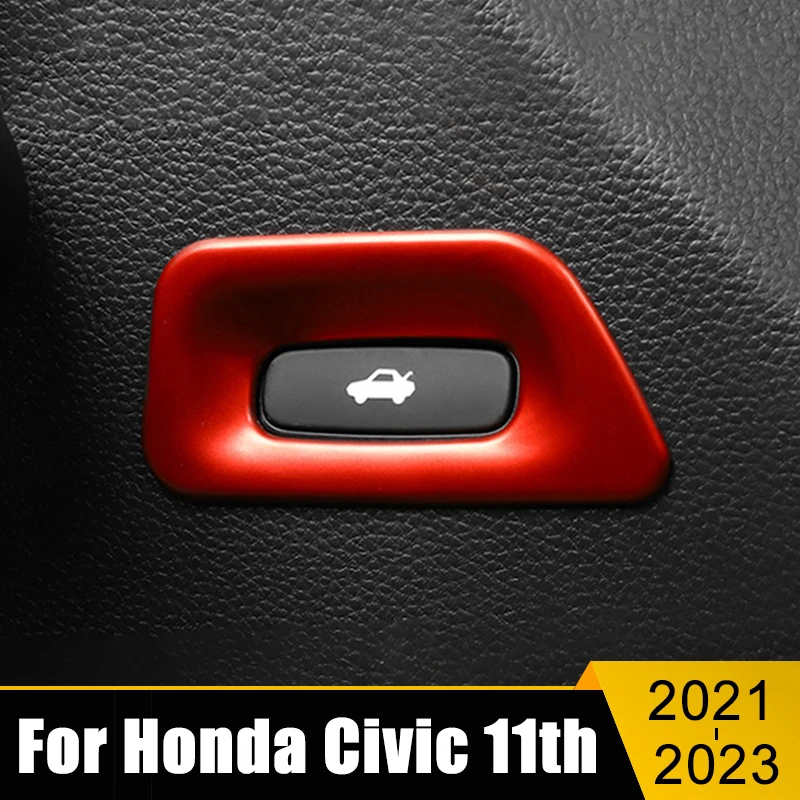 

Car Trunk Switch Button Frame Trim Tailgate Open Cover For Honda Civic 11th Gen 2021 2022 2023 Accessories Styling Electric Door