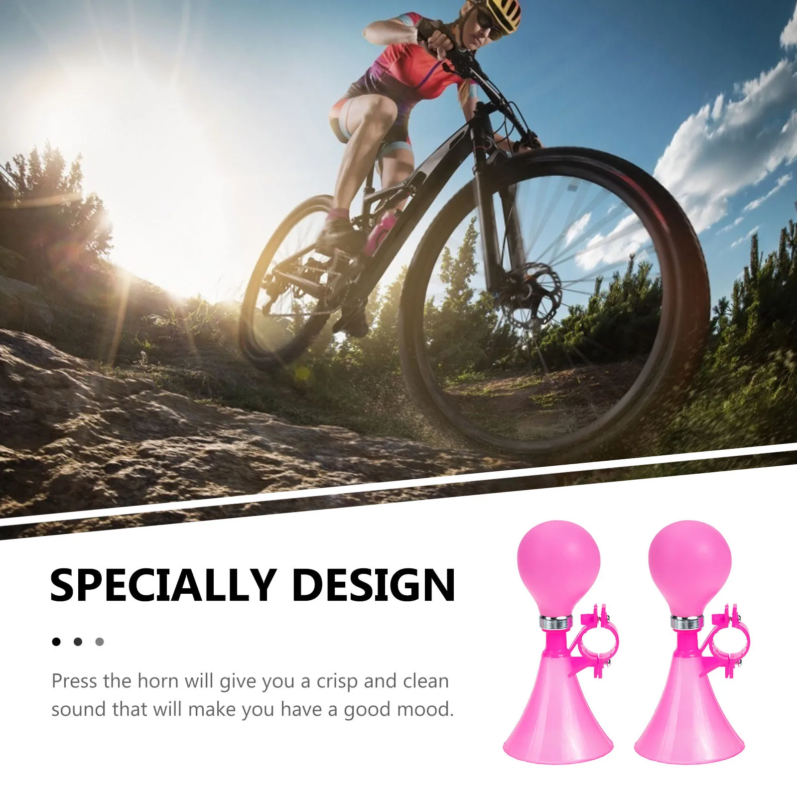 

2Pcs Bike Horn Bell Loud Clear Sound Durable Mountain Road Bicycle Safety Warning High-End Bike Horn Scooter Accessories
