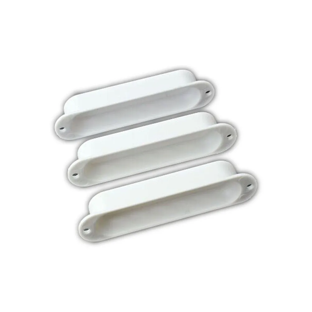 

3pcs White Sealed Single Coil Covers For Electric Plastic Replacement 8.4X1.8X1.4Cm Closed Guitar Pickup Cover Solid Pickup