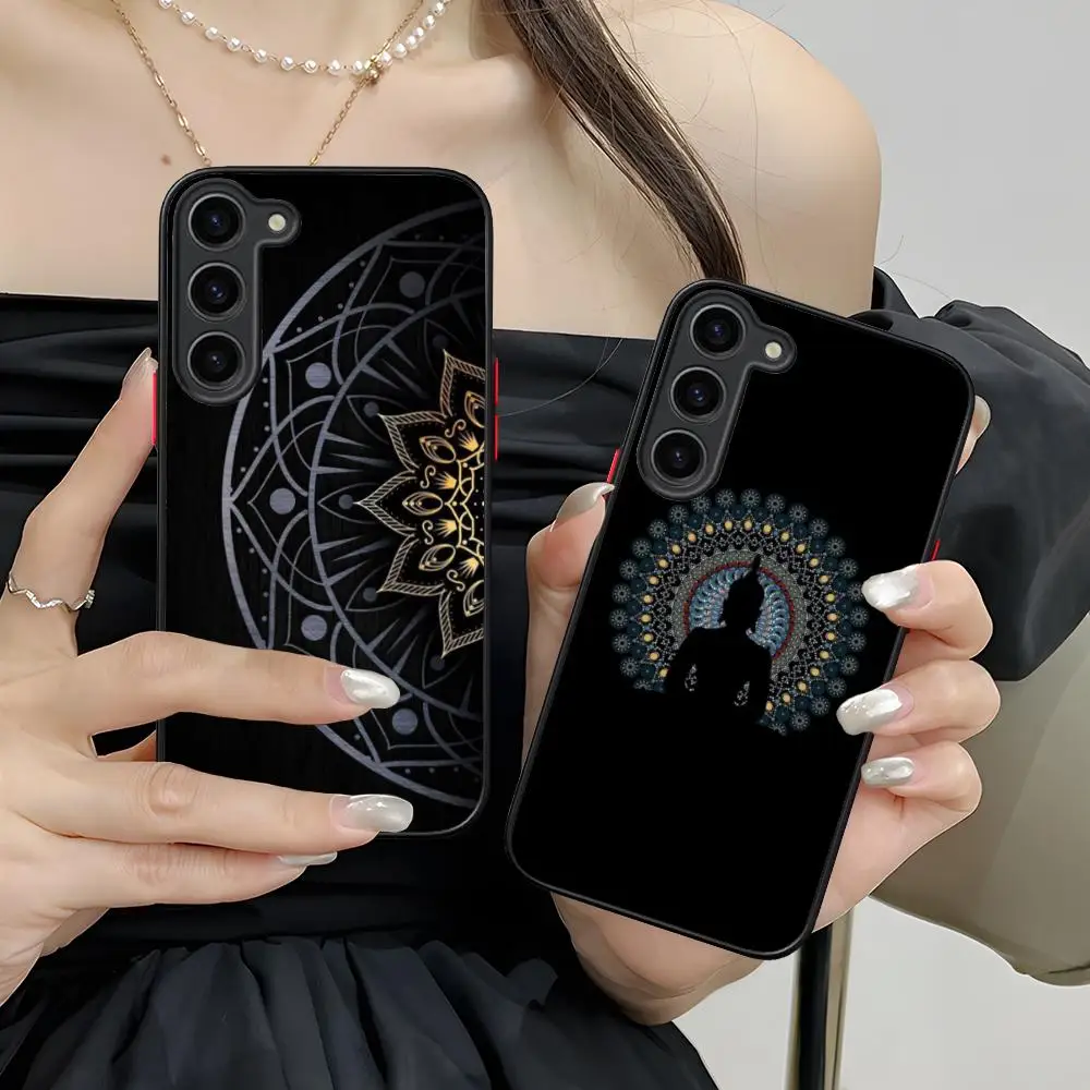 

Luxury Mandala Phone Case for Samsung Galaxy S26 S25 S24 S23 S22 S21 Plus FE Ultra Skin Feel Shockproof Cover