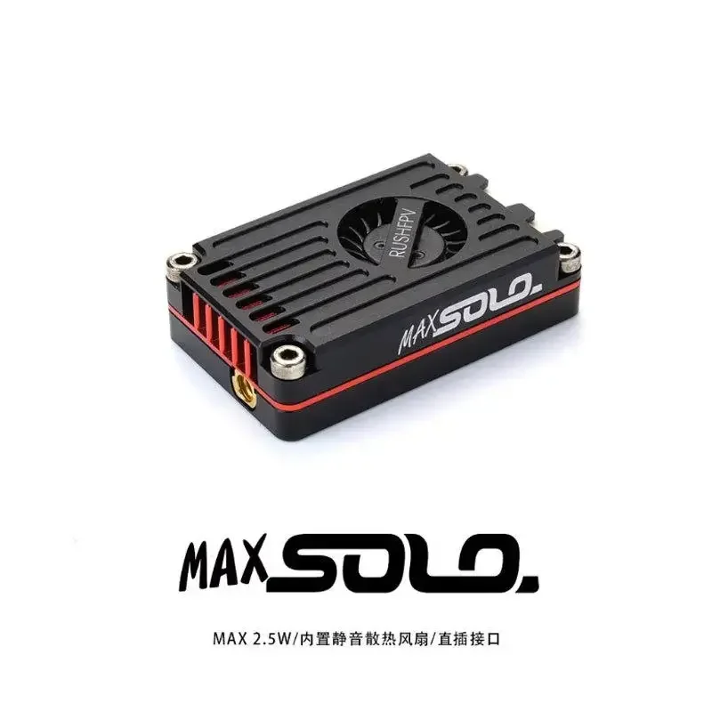 Rush Tank Max Solo 5.8ghz 2.5w High Power 48ch Vtx Video Transmitter With Cnc Shell For Rc Fpv Long Range Fixed-wing