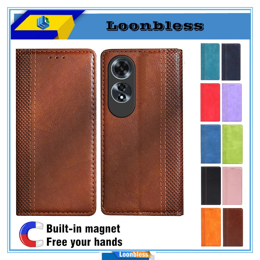 Case celular For Oppo A60 Phone Cover Global Version Book Etui Oppo A60 Case Oppo A60 A 60 OppoA60 4G CPH2631 5G CPH2683 Housing