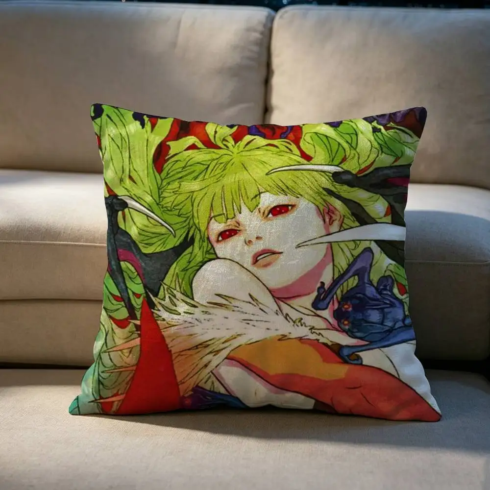 Darkstalkers Morrigan Aensland  Double-sided printed pillow cover Solid color minimalist pillowcase, fits all bedroom styles