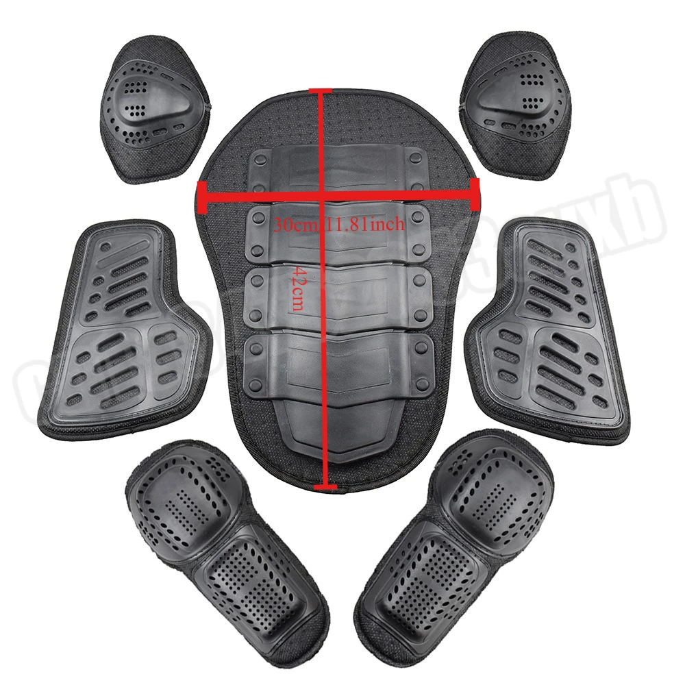 

5pcs Back Protector Motorcycle Racing Suit Puncture-proof Shell Built-in Back Support for Motorcycle Bicycle Races Accesorios