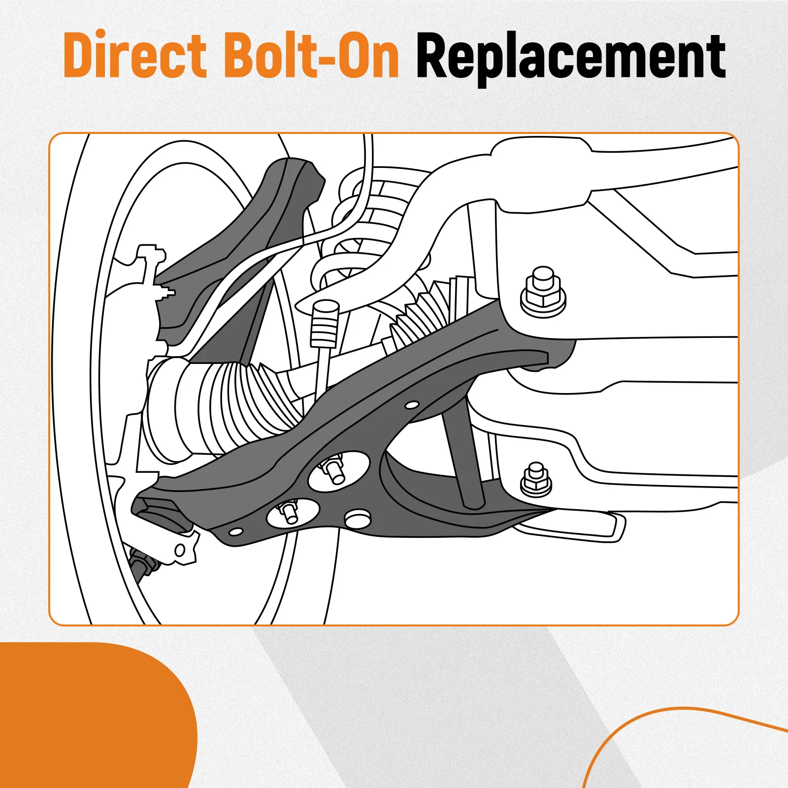 Front Lower Suspension Control Arms & Drop Links Set For BMW E60 E61 530 530D