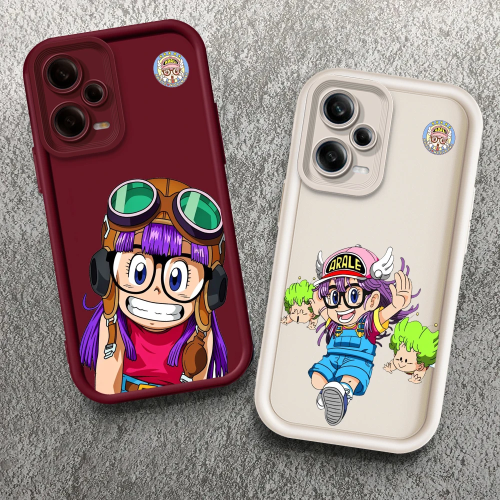 Cartoon Dr S-Slump A-Arale Eye Ladder For Xiaomi Redmi Note 13 12 12C 11 11S 10 10C 10A 9C 9A Pro 5G TPU Phone Case