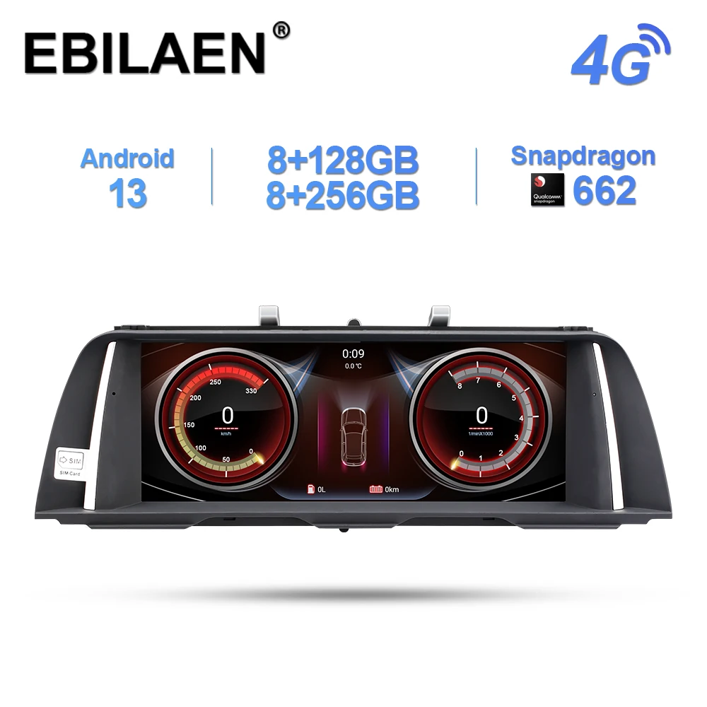 EBILAEN Android 13.0 Car Multimedia Player For BMW 5 Series F10 F11 2011-2016 CIC NBT Autoradio Navigation 520i Stereo GPS 4G