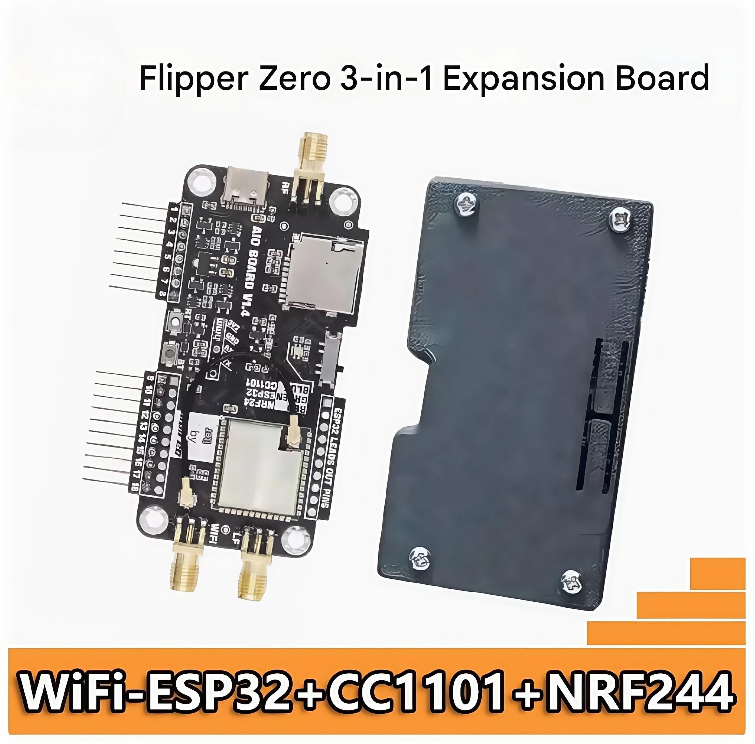 

Flipper Zero 3-in-1 Expansion Board WiFi-ESP32+CC1101+NRF244 Multi-function Flying Mouse Flipper-Zero-Modification-Module-3in1