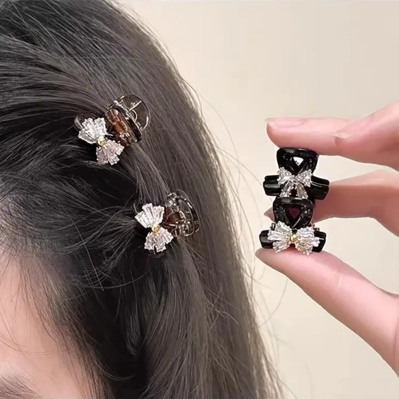 Épingle à cheveux en strass brillant, couvre-chef de princesse à la mode en forme d'arc pour filles et femmes Y2K, accessoires pour cheveux tendance