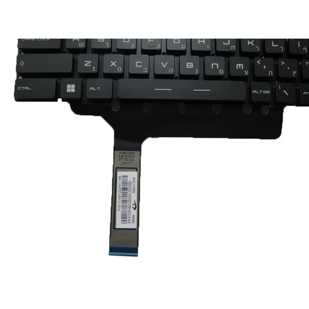 

Клавиатура для ноутбука с RGB-подсветкой каждой клавиши для MSI GE76 GP76 10U 10UE 10UG 10UH GS76 11UE 11UG 11UH, ивритская (HB) и швейцарская (SW) раскладка, MS-17M1 17K3