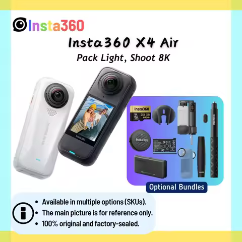 Insta360 X4 Air 2025 New Launch 360 Action Camera 8K 30fps Lightweight 165g Replaceable Lens Insta 360 Original Sports Cam