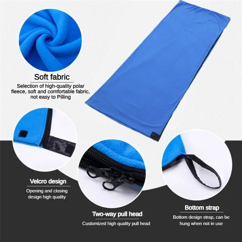 Portable Ultra-light Polar Fleece Sleeping Bag Outdoor Camping Tent Bed Travel Warm Sleeping Bag Liner Camping Sport Accessories