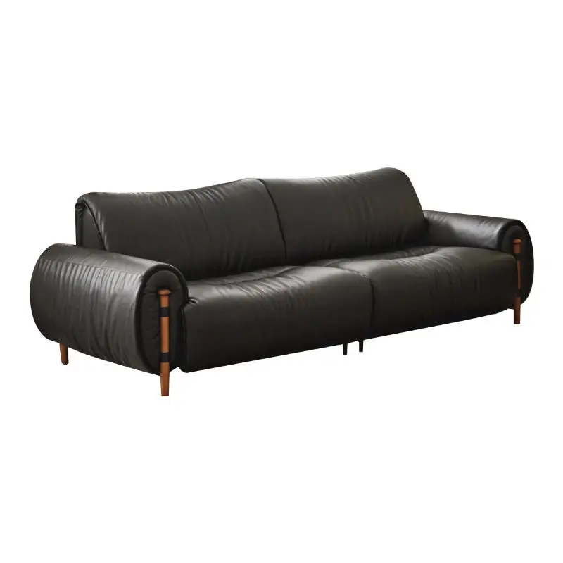 

Retro leather straight sofa