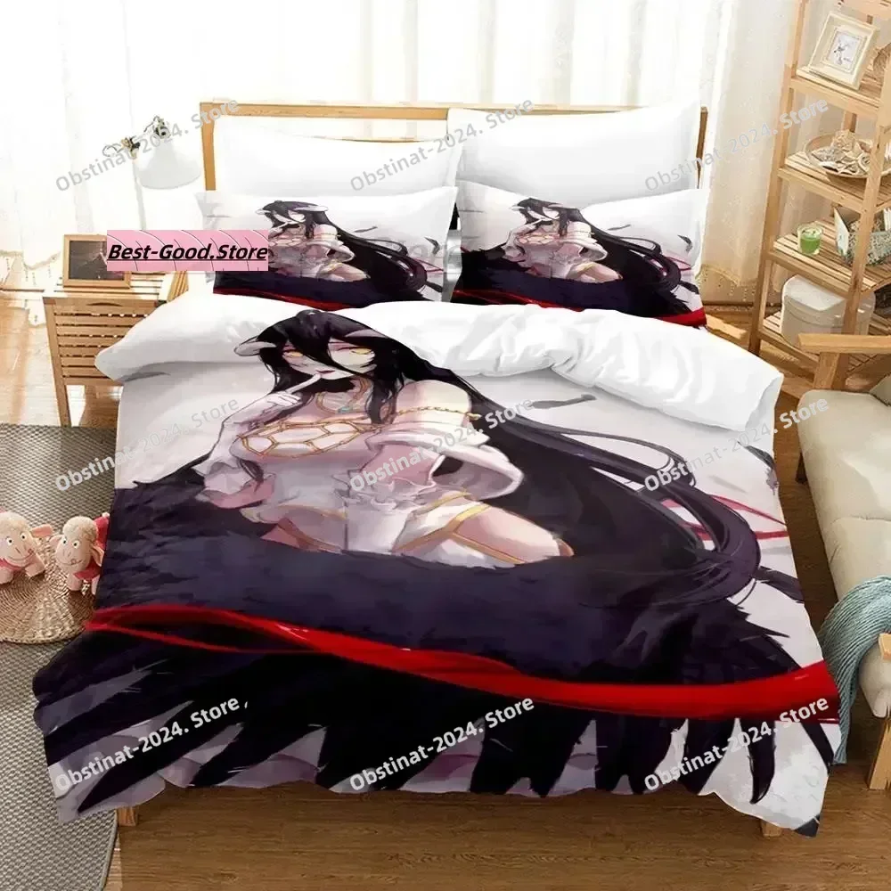 2025 OVERLORD Bedding Set Single Twin Printed Bed Set With Pillowcase Bed Duvet Cover Soft Single Double Queen Super King Size