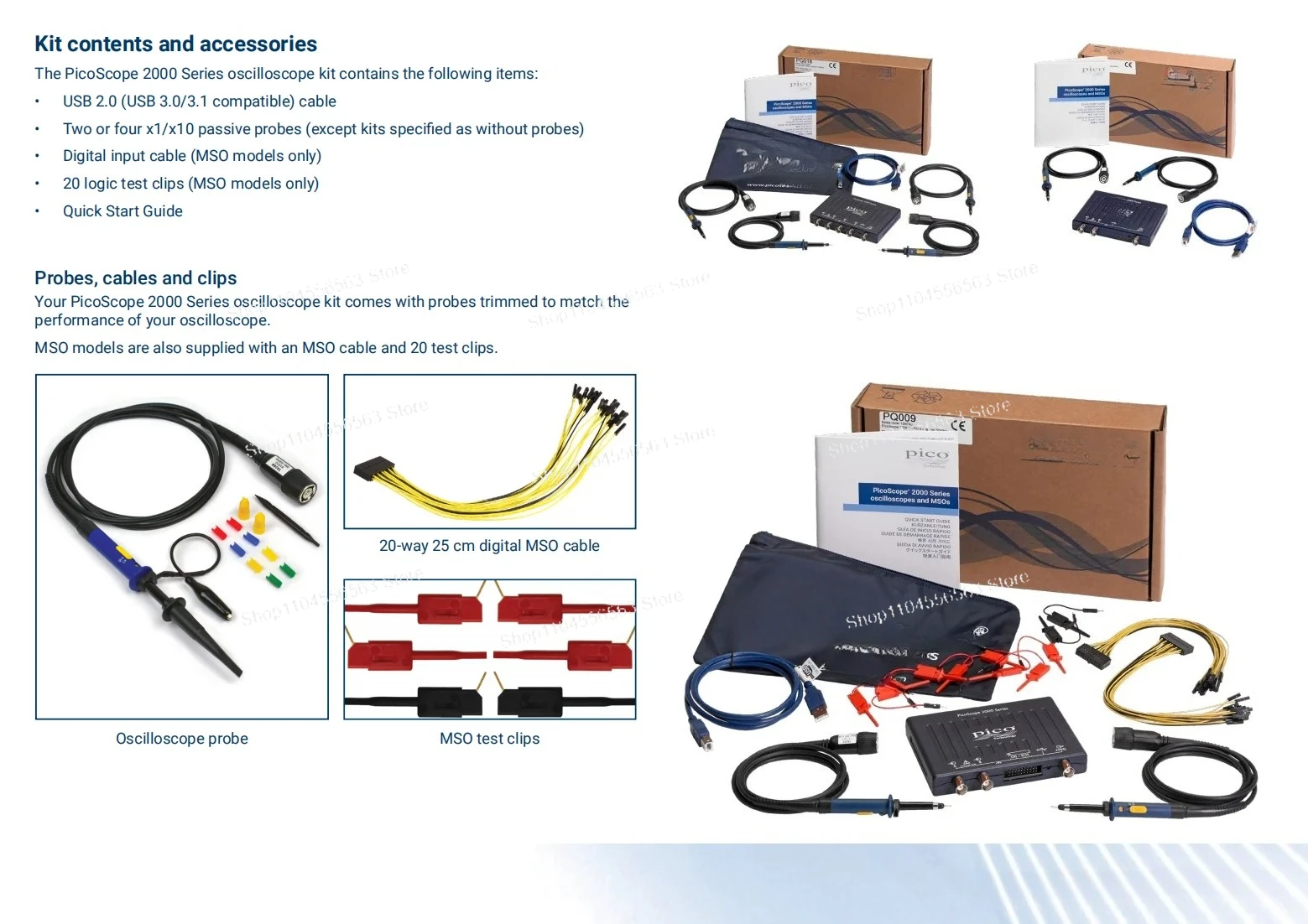 PICO TECHNOLOGY PICOSCOPE 2204A Oscilloscopio USB per PC, PicoScope 2000, 2 canali, 10 MHz, 100 MSPS, 8 Kpts, 35 Ns