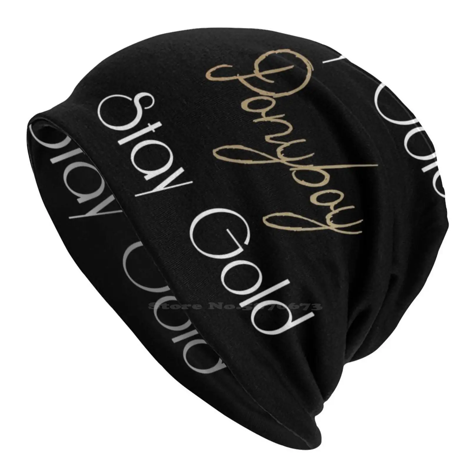 The Outsiders Knitted Hat Warm Beanie Outdoor Caps The Outsiders Quotes Literature Ponyboy Golden Stay Gold Black White