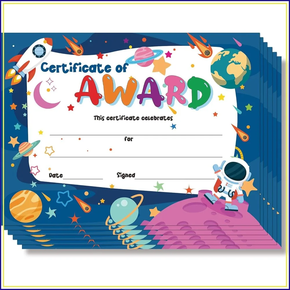 

50 Printable Award Certificates for Teachers, Students, Parents - 8.3x11 Inches, End of Semester & Home School Supplies