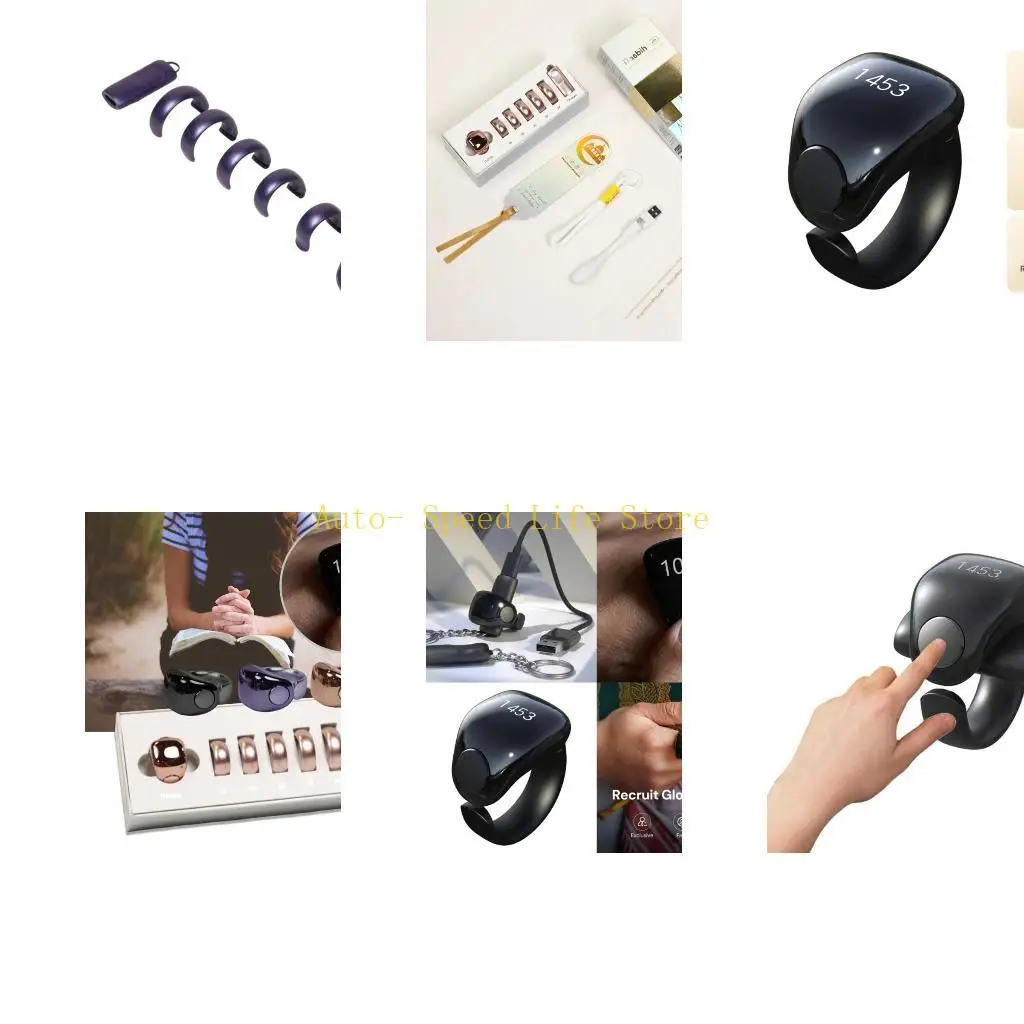 

02DA подсчет колец с дисплеем беспроводной зарядки и вибрации для ежедневной молитвы