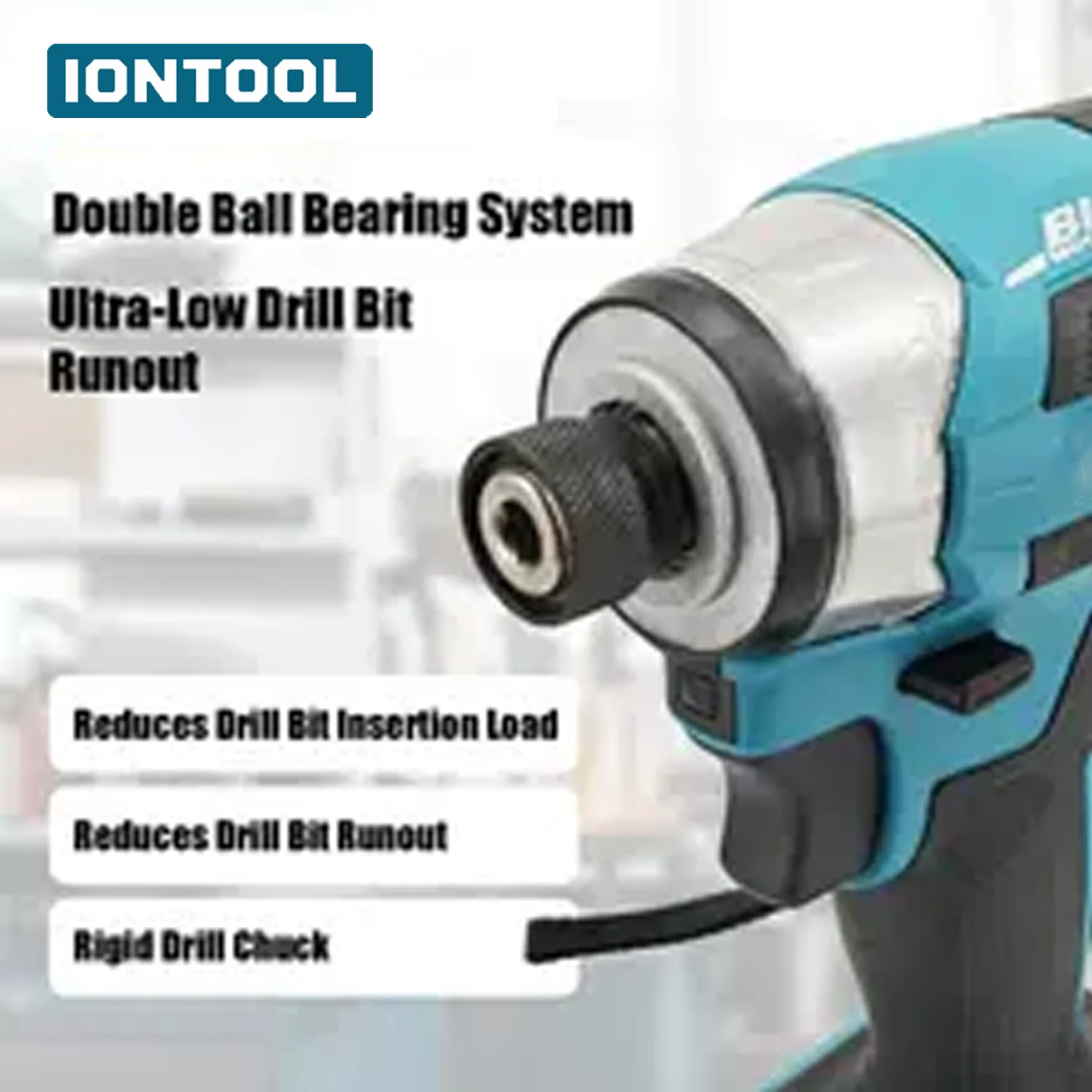 IONTOOL 18V 180N.m Brushless Impact Driver Lightweight Smooth Operation For Woodworking Bare Tool Fits Makita 18V Batteries
