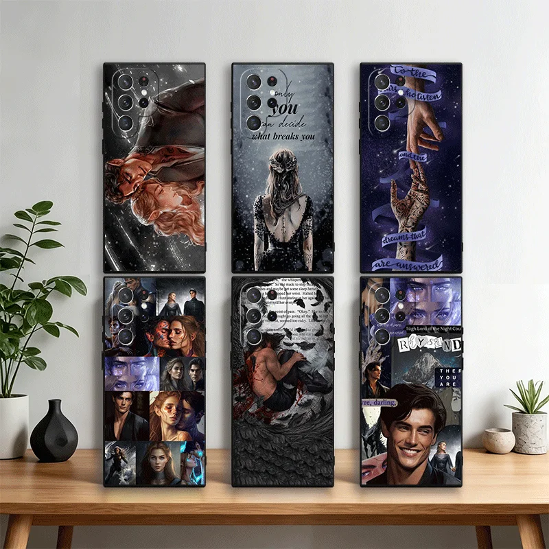 Acotar A Court of Mist and Fury Phone Case Cover for Samsung Galaxy S22 S23 Plus S24 FE S25 Edge S26 Ultra S20 S21 + Black Soft