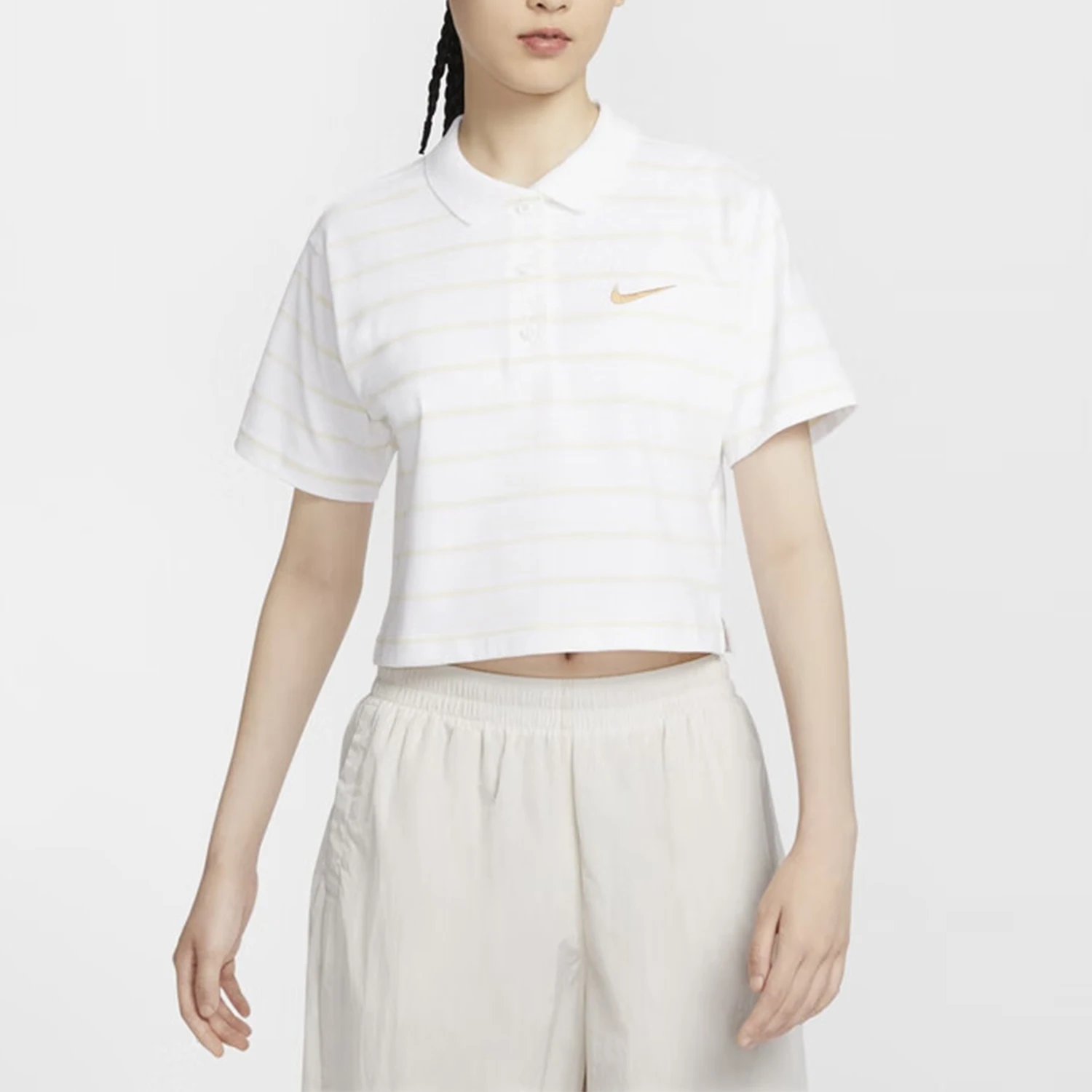 

Nike Official Genuine New Women's Loose Short Sleeve Casual Polo Shirt HM4649-100