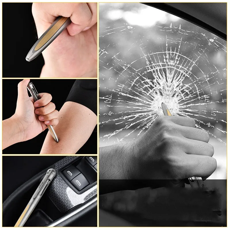 1PC Titanium Alloy Multifunctional Tactical Pen Camping Hiking  Equipment Outdoor EDC Survival Tool Business Signature - view 4