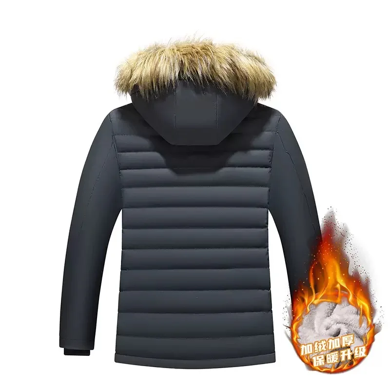 冬のファッショントレンドアメリカンヴィンテージ厚く暖かいフード付き綿入りジャケットメンズカジュアルルーズスポーツ大きいサイズコート