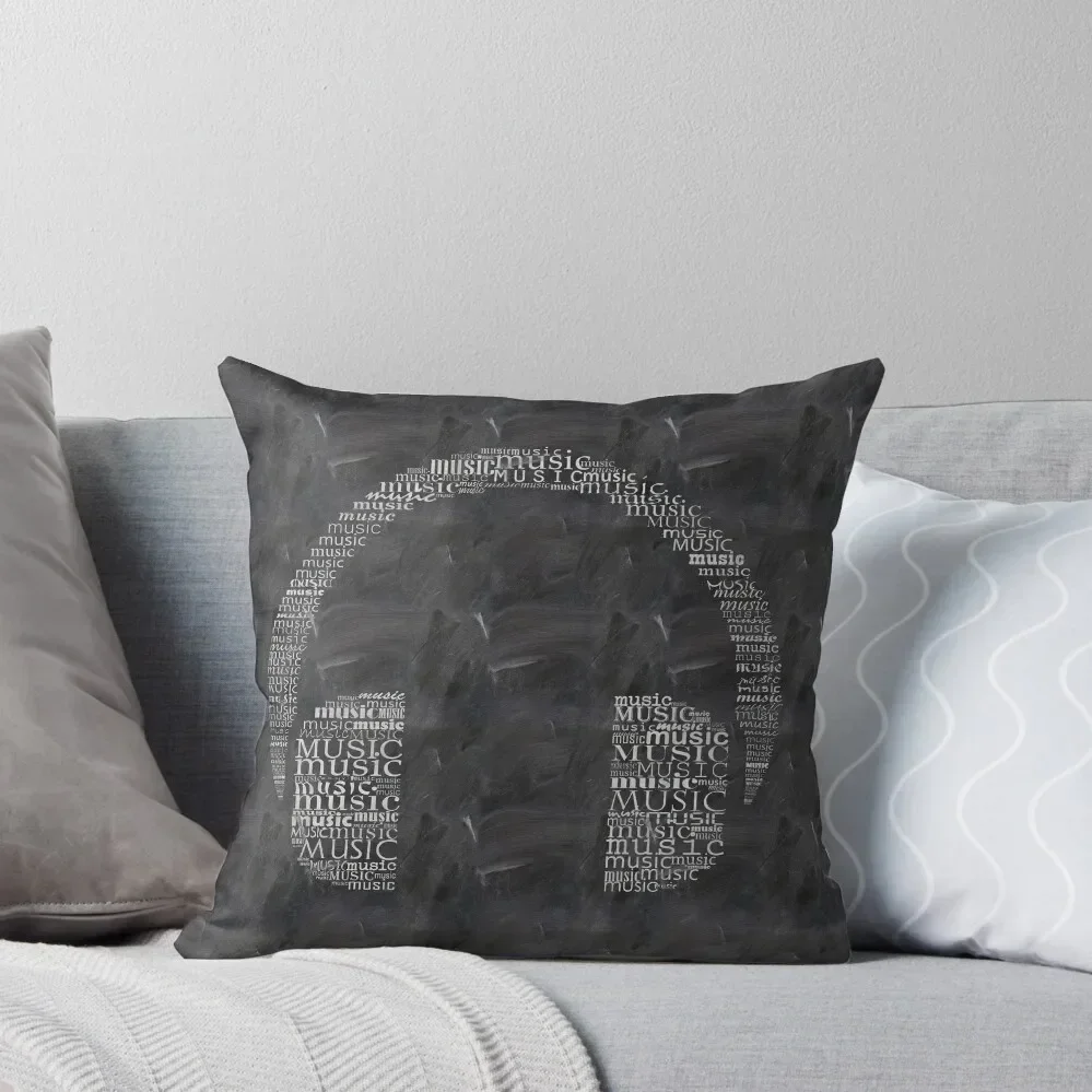 

Headphone on chalkboard Throw Pillow Pillowcase Cushion christmas pillowcases Decorative Cushion pillow