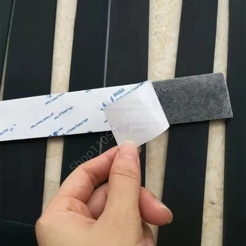 50cm Single-Sided Black Self-Adhesive Silicone Strip 1/2/3mm High Temperature Resistant Anti-Slip Shock Absorption Rubber Strip