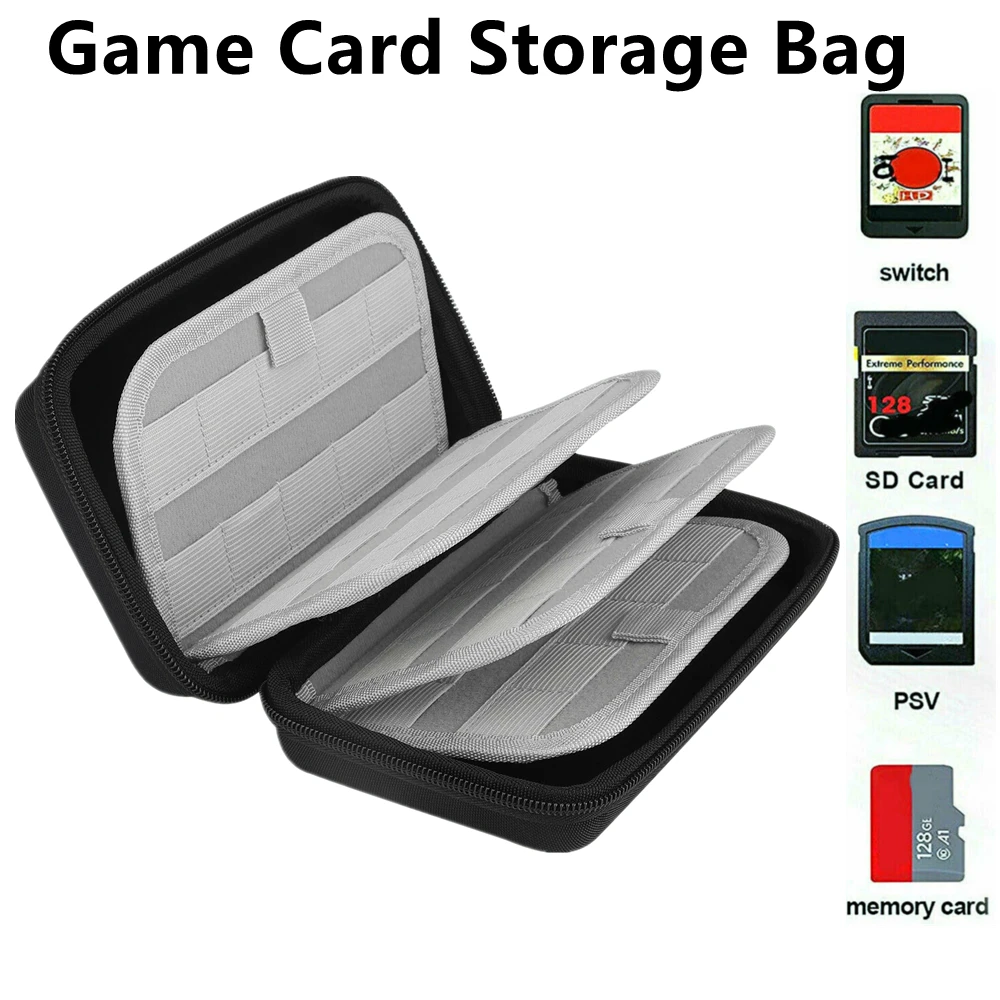 80 Game Case Memory Card Holder Storage Bag Carrying Pouch Organizer for Nintendo Switch/Vita /SD Card Cartridge