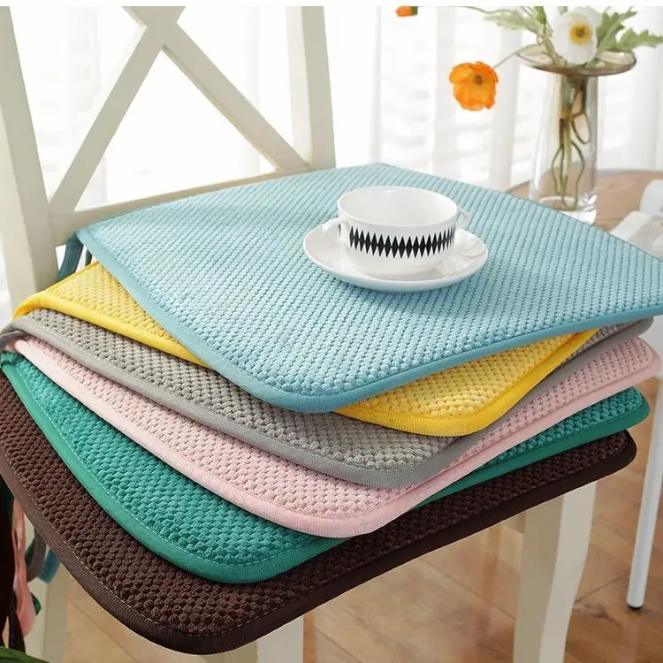 Winter chair cushion household four seasons universal thickened non-slip binding square chair cover