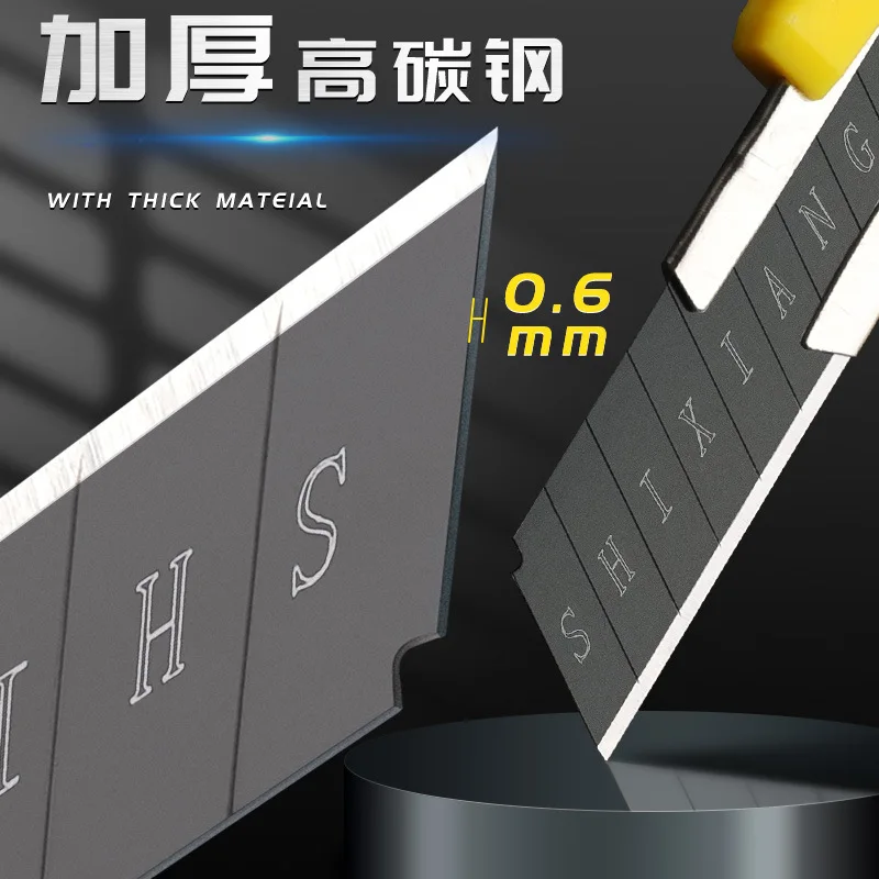 Cutter Blade Utility Knife Plastic Handle Coated Blade Cutter Safety Box Opener Tool Office Home Cutting Tools